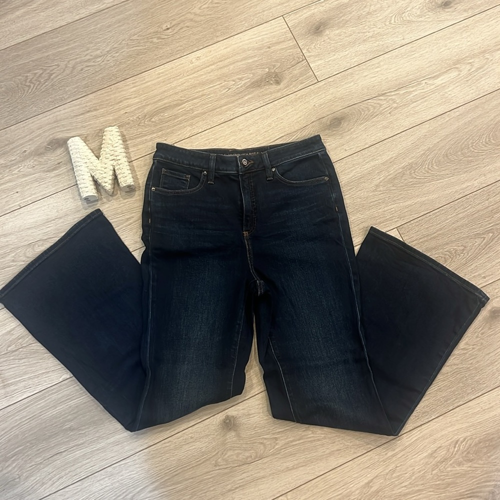 Chico's Blue Flare Wide Leg Jeans 8R - Chico’s size 1R